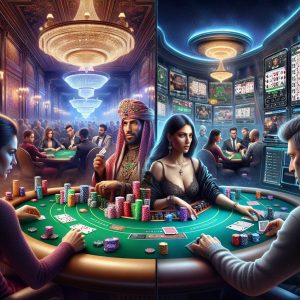 poker live vs online